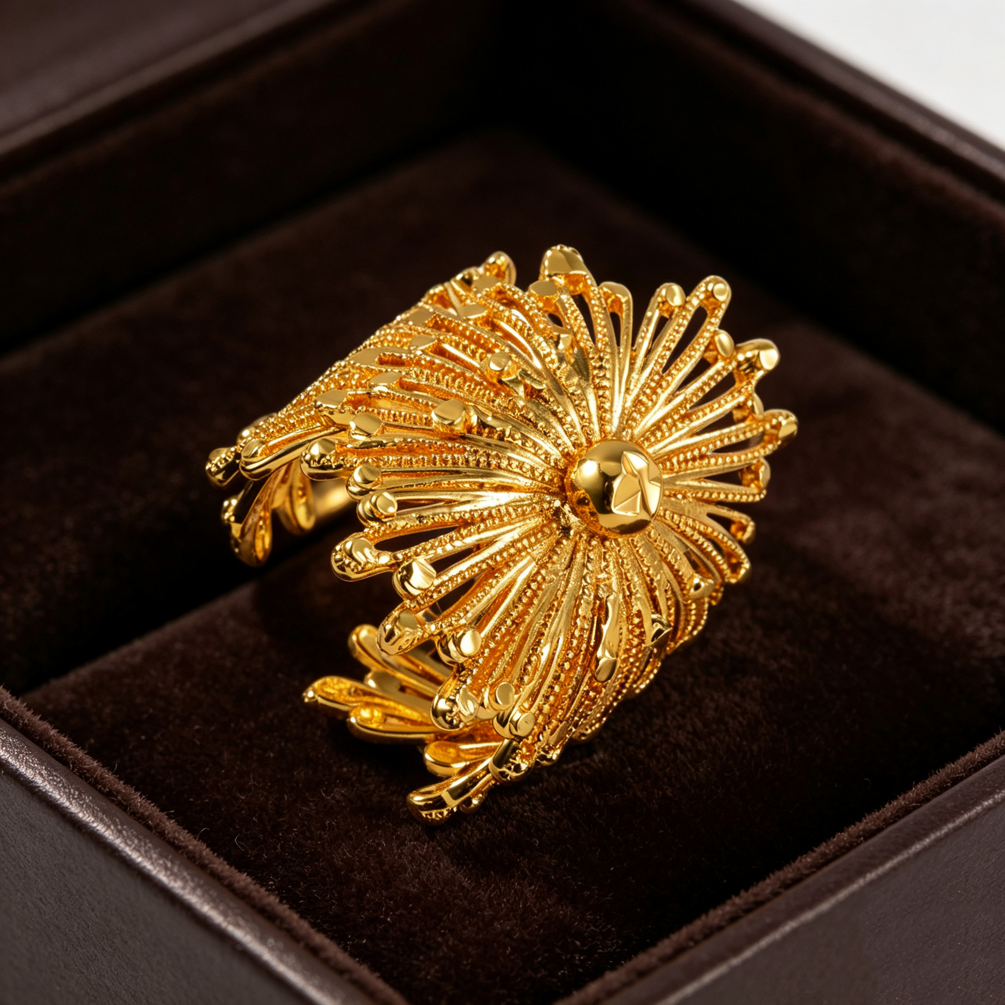 Women's Retro Dandelion Floral Adjustable Ring, Daily Versatile